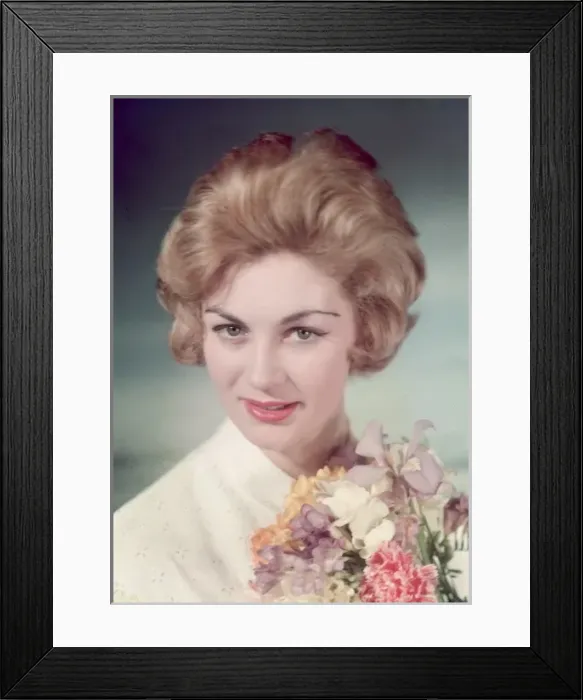 Framed Print : Woman & Bouquet / Woof Framed Print : Woman & Bouquet / Woof