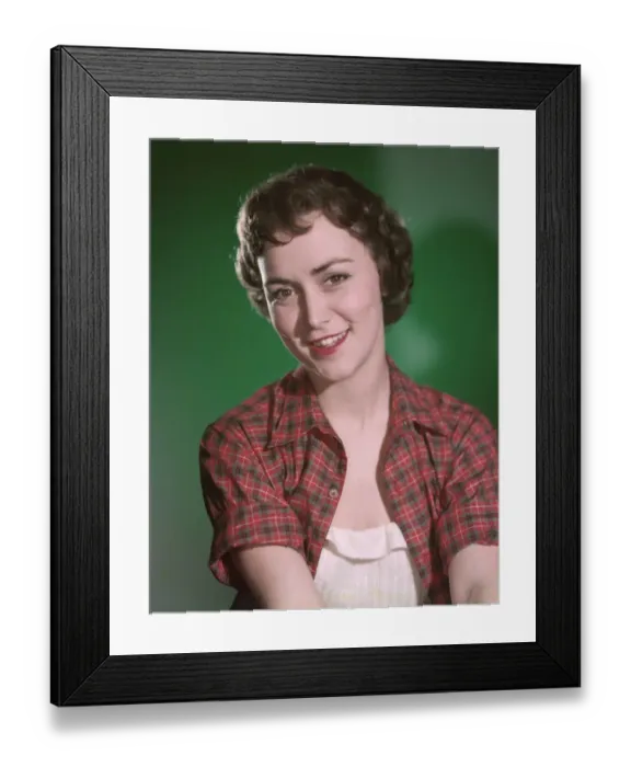 Framed Print : Girl in Checked Shirt Framed Print : Girl in Checked Shirt