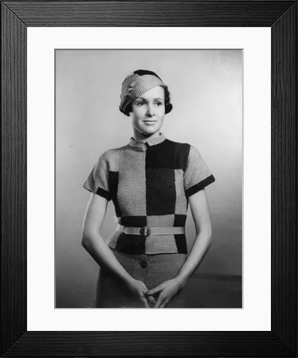 Framed Print : Deco Jumper & Hat 1935 Framed Print : Deco Jumper & Hat 1935