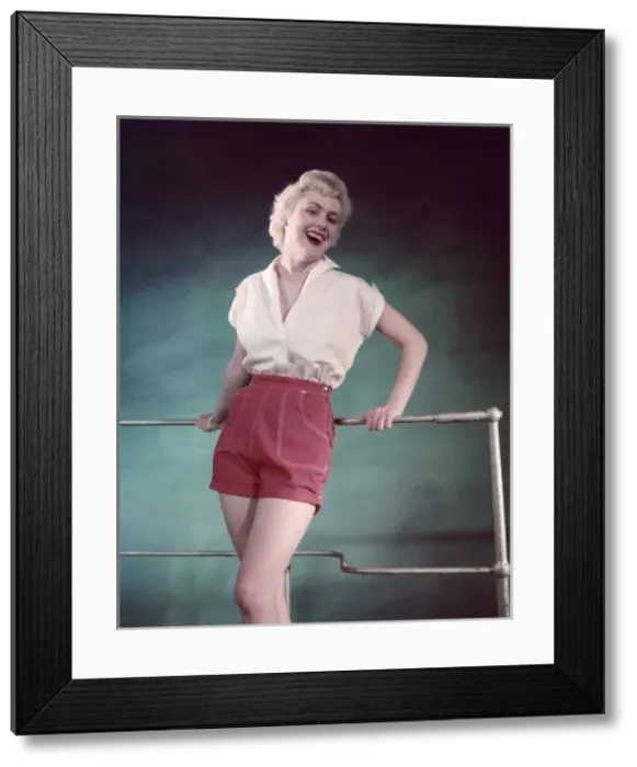 Framed Print : Costume / Red Shorts Framed Print : Costume / Red Shorts