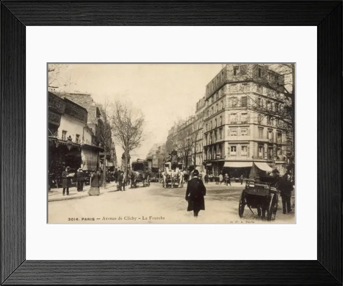 Framed Print : Paris / Avenue Clichy 1905 Framed Print : Paris / Avenue Clichy 1905