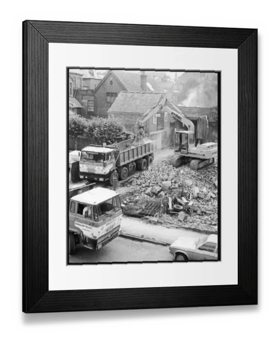 Framed Print : Clearing Rubble Framed Print : Clearing Rubble
