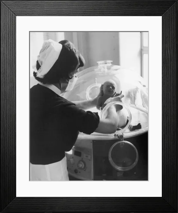 Framed Print : Baby in Incubator Framed Print : Baby in Incubator
