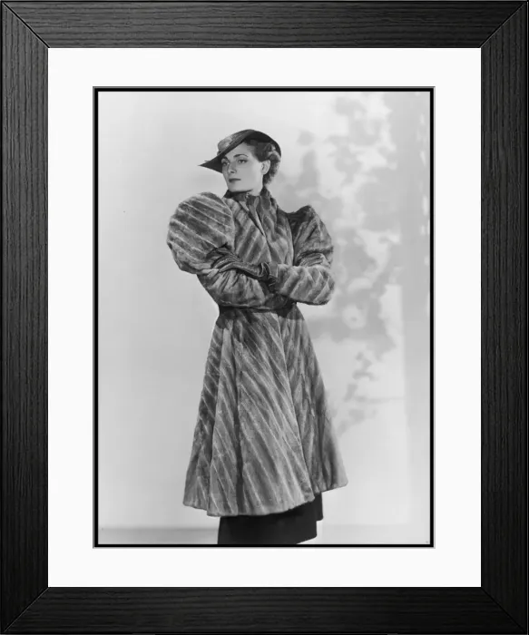 Framed Print : 1930S Ermine Coat Framed Print : 1930S Ermine Coat