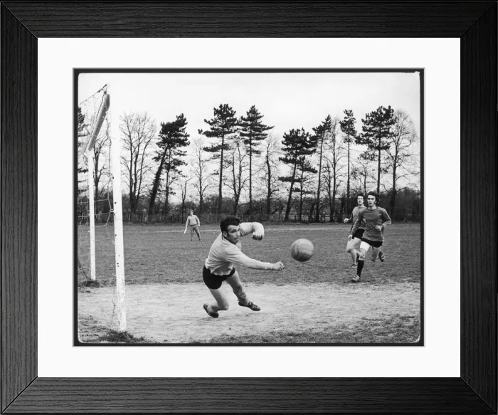Framed Print : Soccer Goalie Diving Framed Print : Soccer Goalie Diving