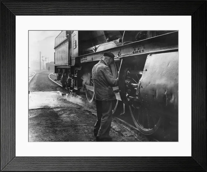 Framed Print : Oiling a Locomotive Framed Print : Oiling a Locomotive