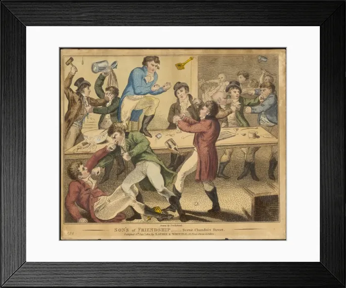 Framed Print : Fight in a Pub Framed Print : Fight in a Pub