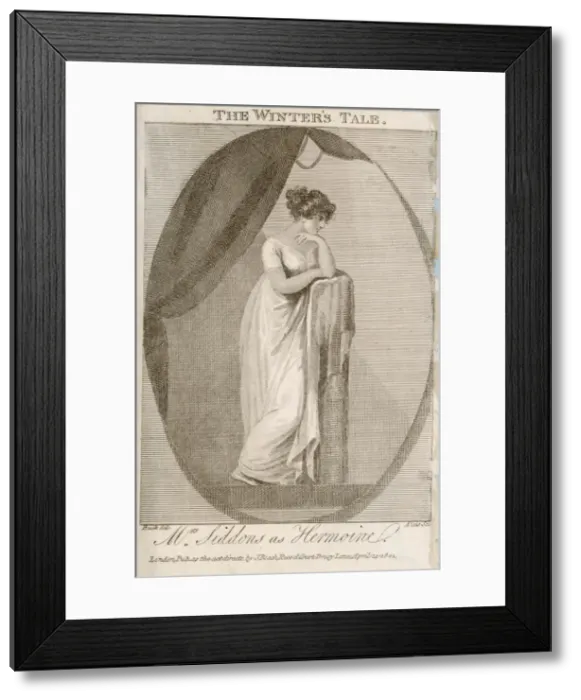 Framed Print : Siddons as Hermione Framed Print : Siddons as Hermione