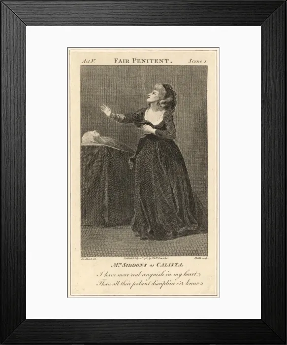 Framed Print : Siddons as Calista Framed Print : Siddons as Calista