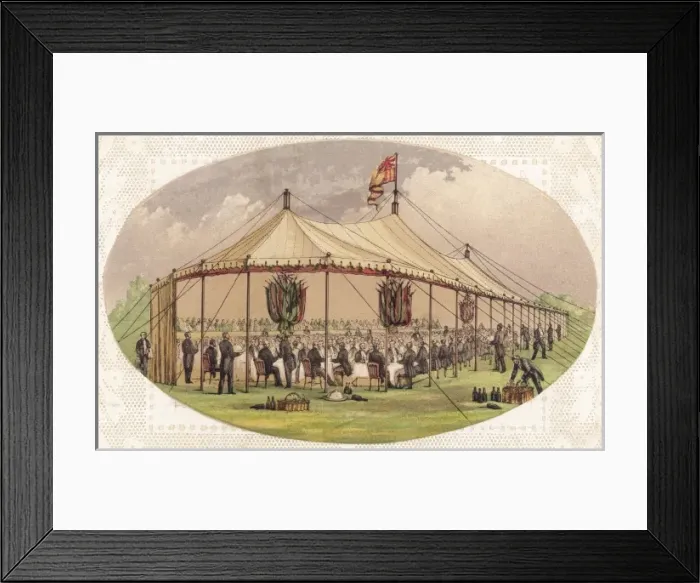 Framed Print : Banquet in a Marquee Framed Print : Banquet in a Marquee