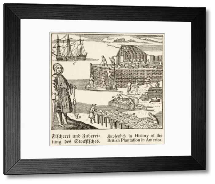 Framed Print : Early Fishing America Framed Print : Early Fishing America