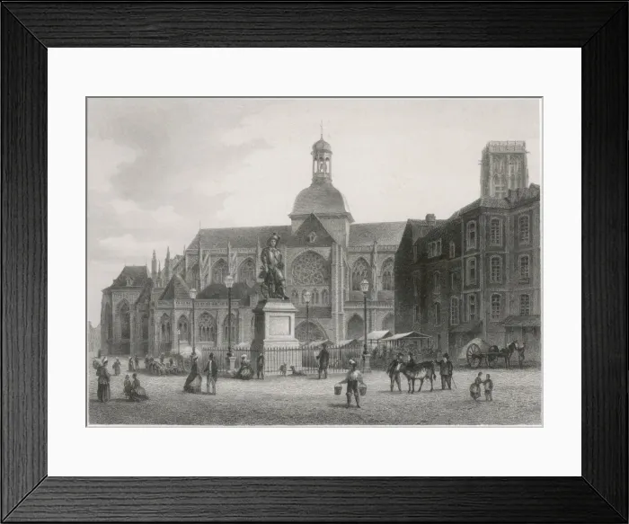 Framed Print : Dieppe Street Scene Framed Print : Dieppe Street Scene