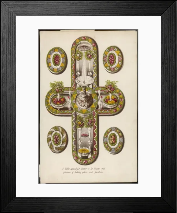 Framed Print : Table Setting Russe Framed Print : Table Setting Russe