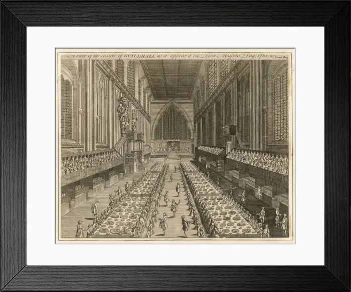 Framed Print : Lord Mayors Banquet 1701 Framed Print : Lord Mayors Banquet 1701