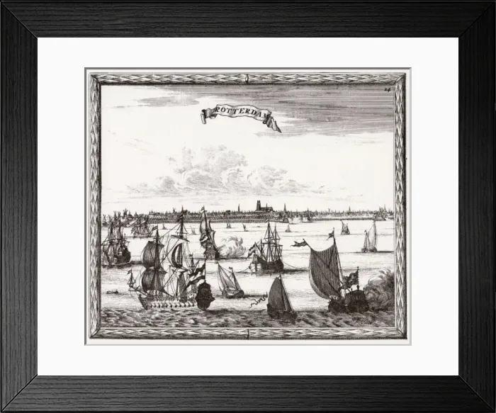 Framed Print : Rotterdam / Ships C1700 Framed Print : Rotterdam / Ships C1700