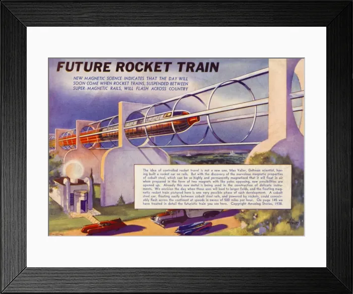 Framed Print : Rocket Train Predicted Framed Print : Rocket Train Predicted