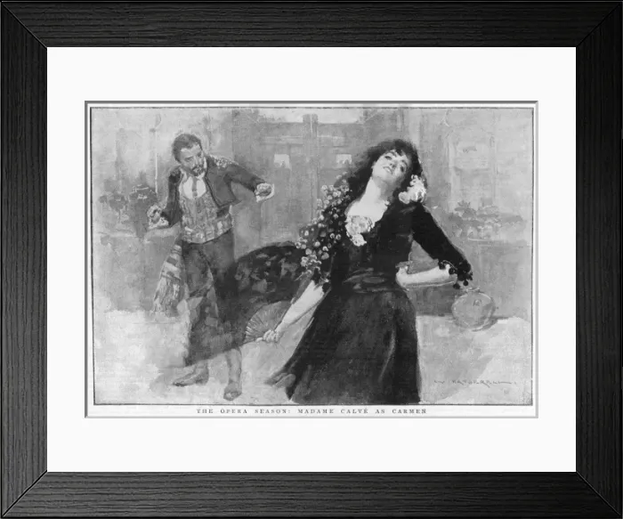 Framed Print : Calve as Carmen 1893 Framed Print : Calve as Carmen 1893