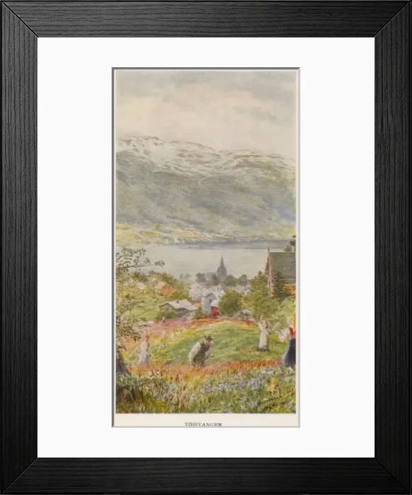 Framed Print : Norway / Vossvangen 1909 Framed Print : Norway / Vossvangen 1909