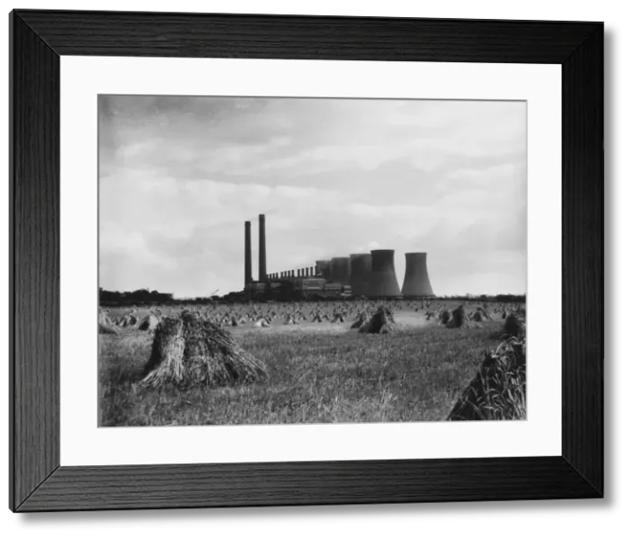 Framed Print : Wheat Field / Power Stn Framed Print : Wheat Field / Power Stn
