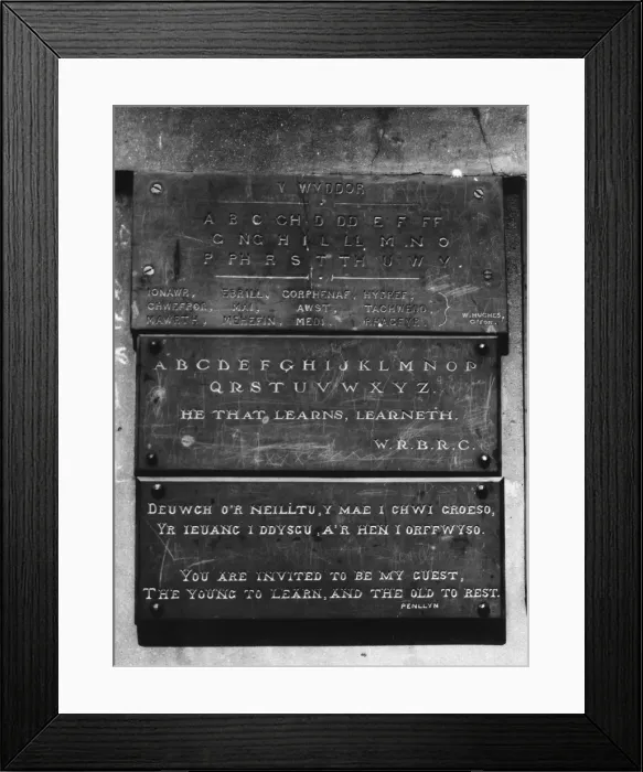 Framed Print : Welsh Language Plaque Framed Print : Welsh Language Plaque