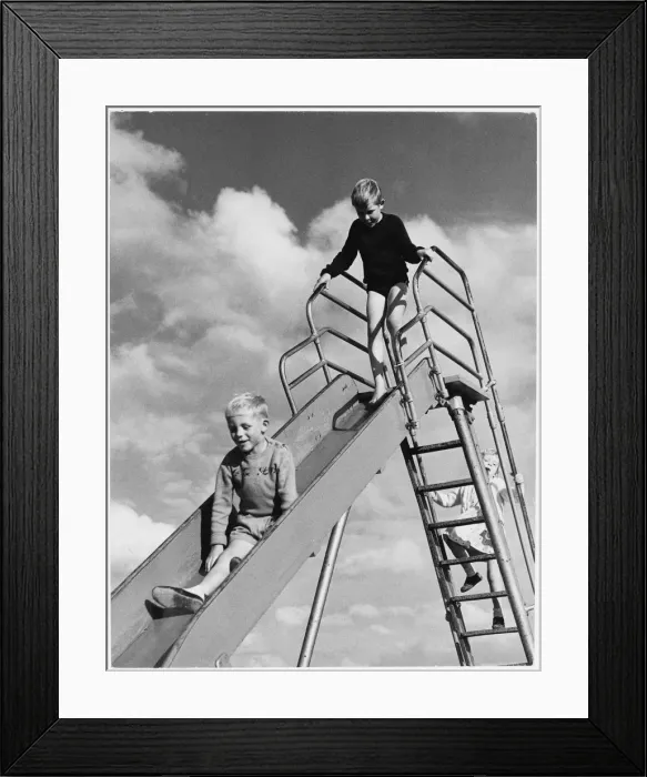 Framed Print : Children on a Slide Framed Print : Children on a Slide