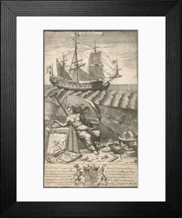 Framed Print : Navigation by Blome 1685 Framed Print : Navigation by Blome 1685
