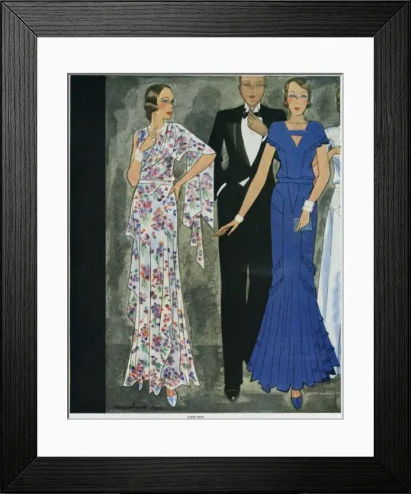Framed Print : Evening Wear 1931 Framed Print : Evening Wear 1931
