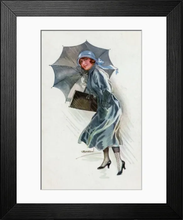 Framed Print : Girl in the Rain Framed Print : Girl in the Rain
