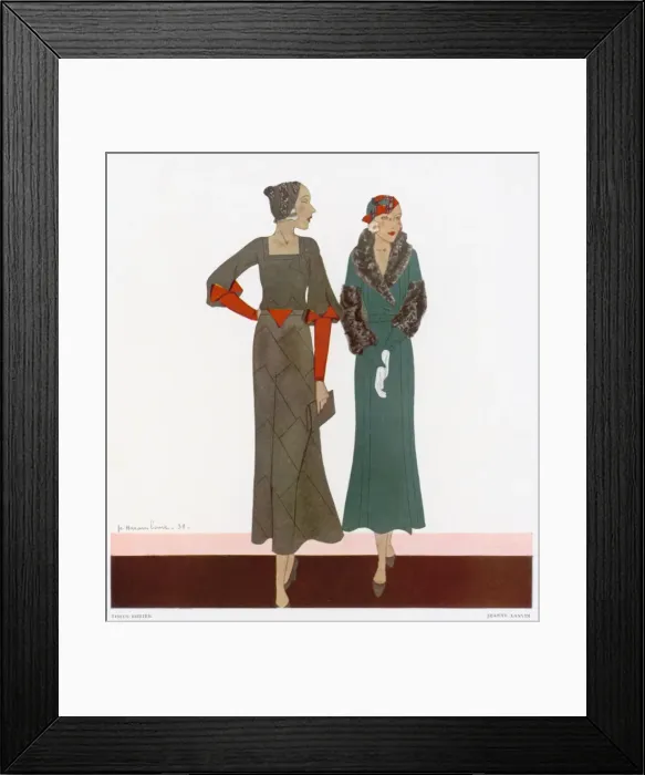 Framed Print : Dresses by Lanvin 1931 Framed Print : Dresses by Lanvin 1931