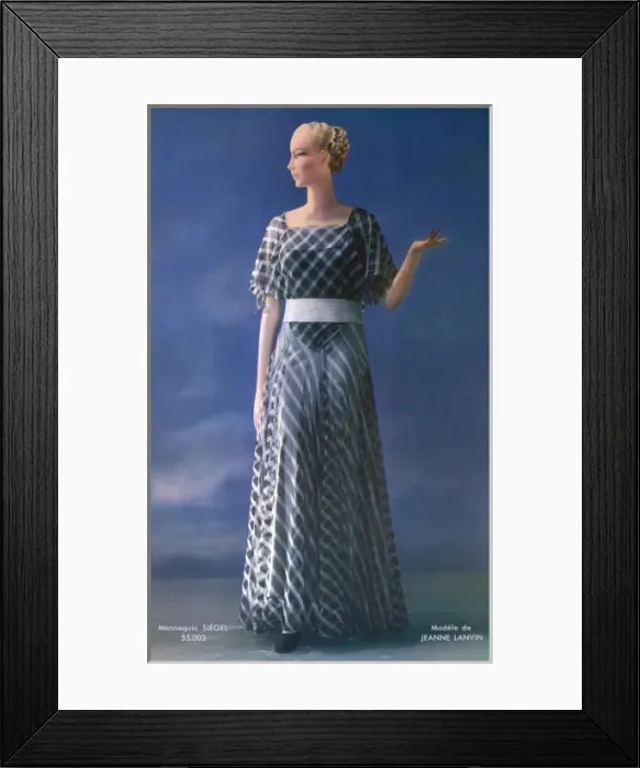 Framed Print : Checked Evening Gown 34 Framed Print : Checked Evening Gown 34