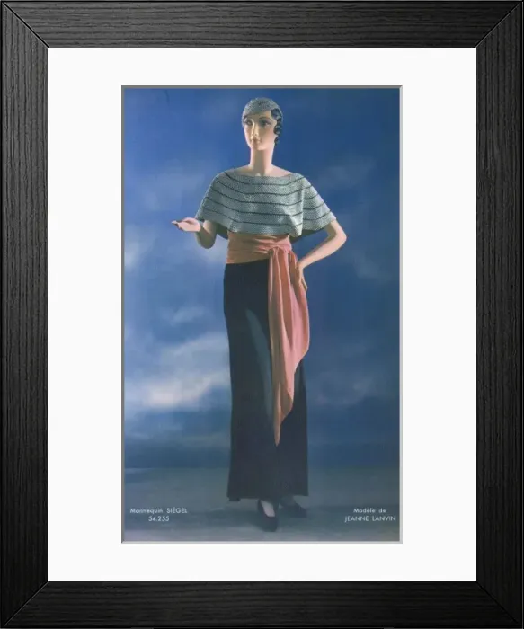 Framed Print : Beaded Cape Gown 1934 Framed Print : Beaded Cape Gown 1934
