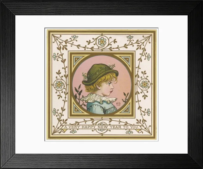 Framed Print : Greenaway Card - 1 of 2 Framed Print : Greenaway Card - 1 of 2