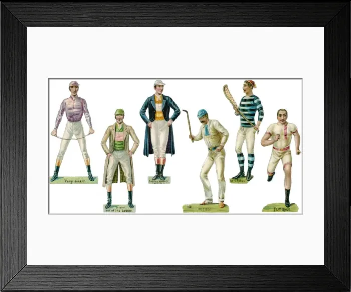 Framed Print : Six Victorian Sportsmen Framed Print : Six Victorian Sportsmen