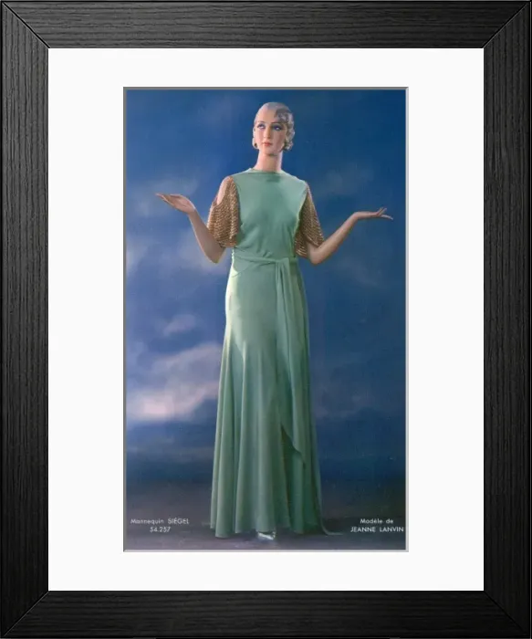 Framed Print : Jade Green & Gold Gown Framed Print : Jade Green & Gold Gown