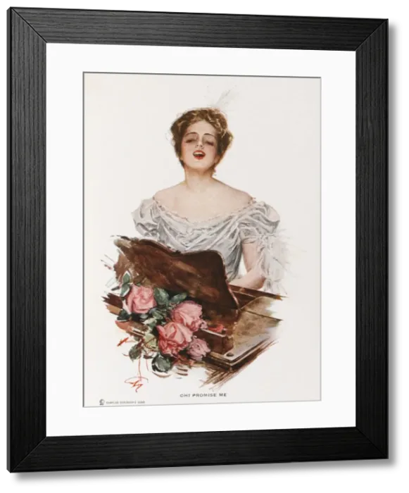Framed Print : American Girl Singing Framed Print : American Girl Singing