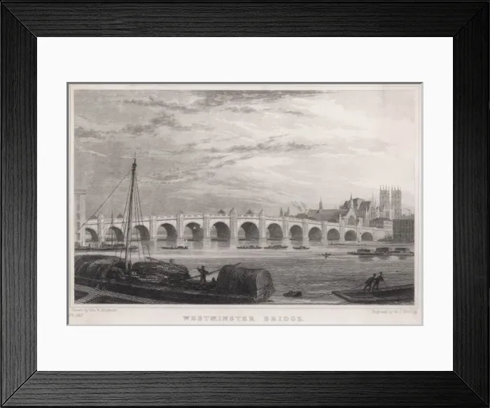 Framed Print : Westminster Bridge 1827 Framed Print : Westminster Bridge 1827