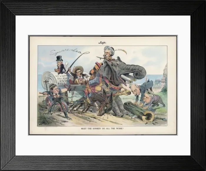 Framed Print : Roosevelt &railroad Bill