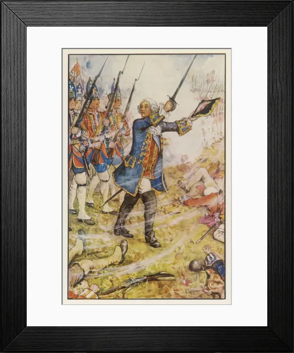 Framed Print : George Ii  /  Dettingen 1743