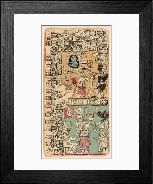 Framed Print : Codex Troano - 4 Framed Print : Codex Troano - 4