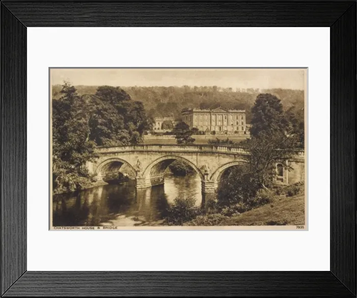 Framed Print : View of Chatsworth House, Derbyshire Framed Print : View of Chatsworth House, Derbyshire