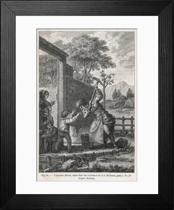 Framed Print : Jj Rousseau / Monsiau Framed Print : Jj Rousseau / Monsiau