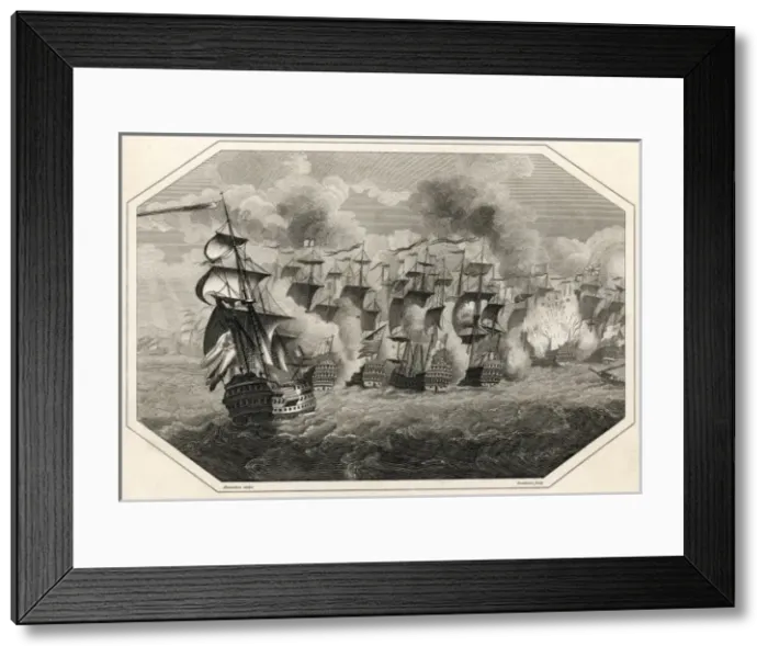 Framed Print : Naval Battle LA Hogue Framed Print : Naval Battle LA Hogue
