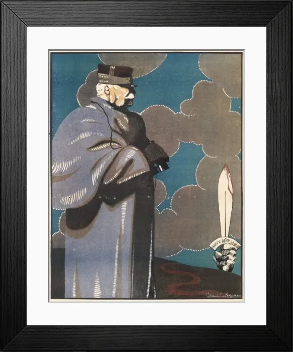 Framed Print : Marshal Petain Cartoon Framed Print : Marshal Petain Cartoon
