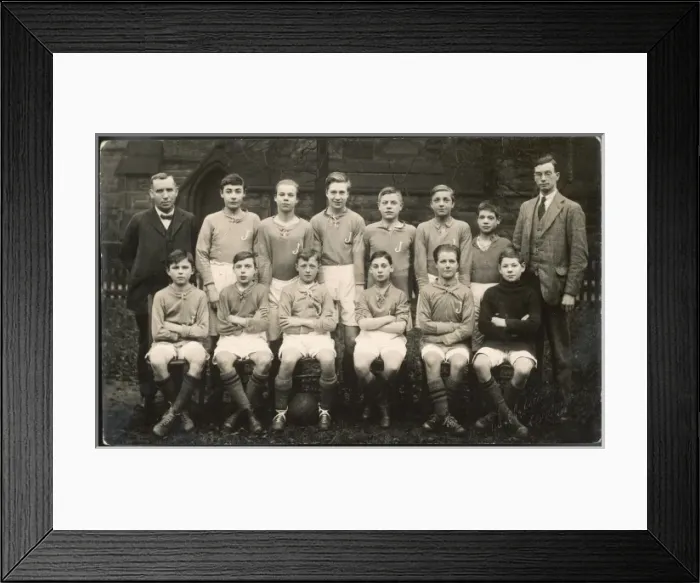 Framed Print : Football team, St Jamess School, Derby Framed Print : Football team, St Jamess School, Derby