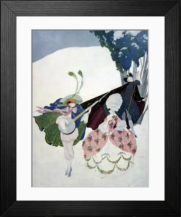 Framed Print : 18th century masque at Christmas Framed Print : 18th century masque at Christmas