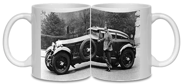 Captain Woolf Barnato with his Bentley