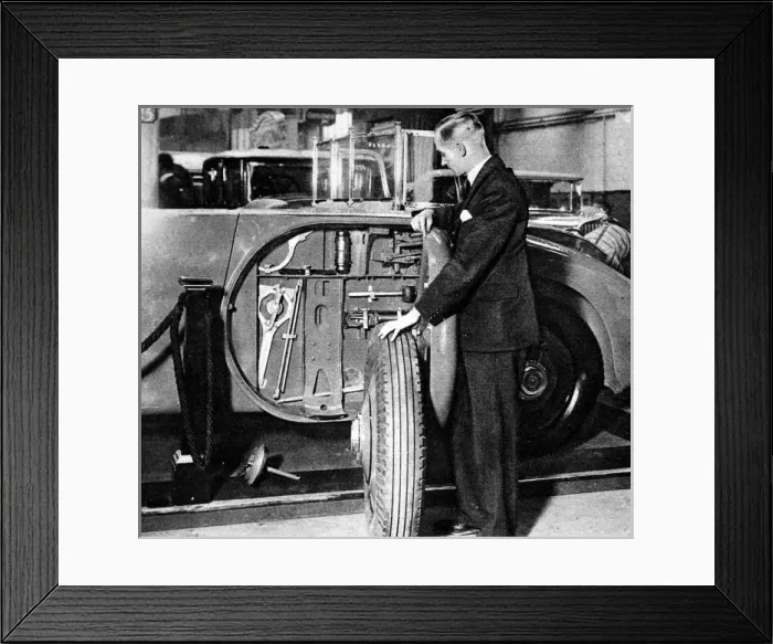 Framed Print : Side locker in a Rolls Royce Framed Print : Side locker in a Rolls Royce