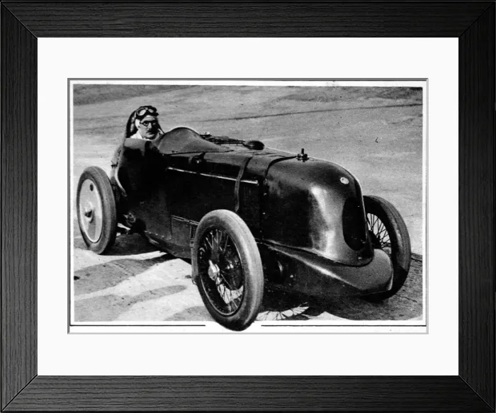 Framed Print : Mr Eyston in his M. G. Midget Framed Print : Mr Eyston in his M. G. Midget
