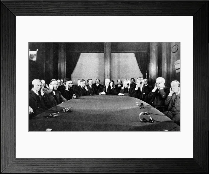 Framed Print : Trans-atlantic telephone service opening Framed Print : Trans-atlantic telephone service opening