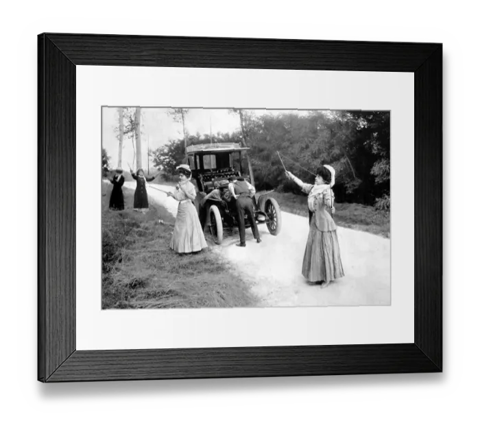 Framed Print : Playing Diabolo while the motor gets mended 1907 Framed Print : Playing Diabolo while the motor gets mended 1907